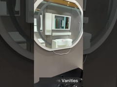 軽い正方形の形の流しのキャビネットの下の70cm白い単一ポリ塩化ビニール